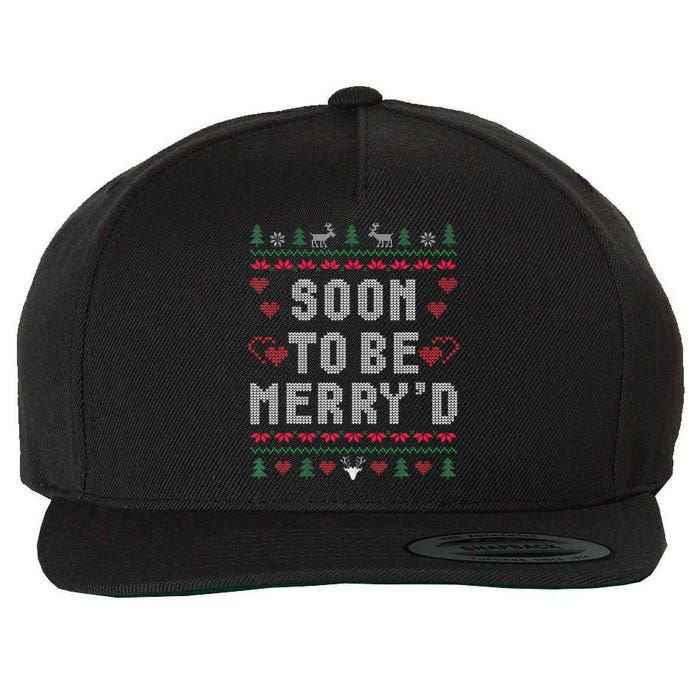 Soon To Be MerryD Engaged Couples Matching Ugly Christmas Wool Snapback Cap