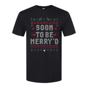 Soon To Be MerryD Engaged Couples Matching Ugly Christmas Softstyle CVC T-Shirt