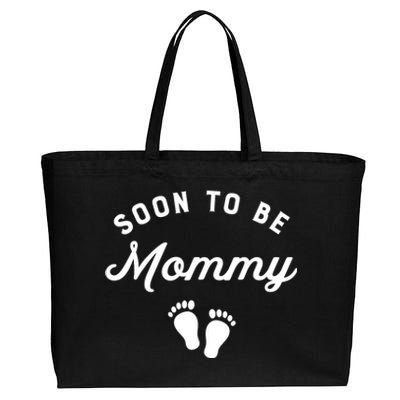 Soon To Be Mommy Funny Pregnancy Announcement Mom Cotton Canvas Jumbo Tote