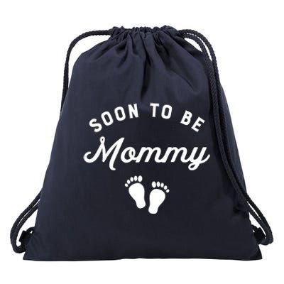 Soon To Be Mommy Funny Pregnancy Announcement Mom Drawstring Bag