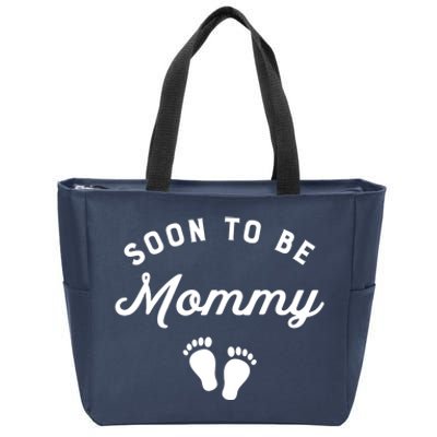 Soon To Be Mommy Funny Pregnancy Announcement Mom Zip Tote Bag