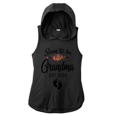 Soon To Be Grandma 2024 Mothers Day For New Grandma Ladies PosiCharge Tri-Blend Wicking Draft Hoodie Tank