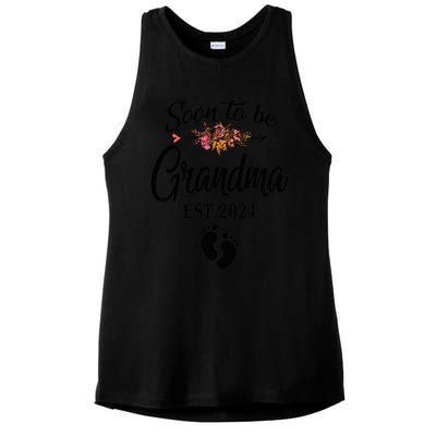 Soon To Be Grandma 2024 Mothers Day For New Grandma Ladies PosiCharge Tri-Blend Wicking Tank