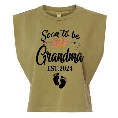 Soon To Be Grandma 2024 Mothers Day For New Grandma Garment-Dyed Women's Muscle Tee