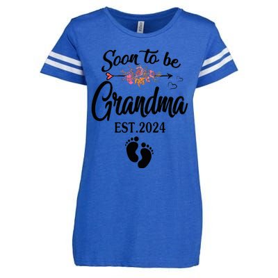 Soon To Be Grandma 2024 Mothers Day For New Grandma Enza Ladies Jersey Football T-Shirt