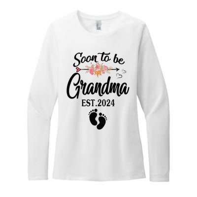 Soon To Be Grandma 2024 Mothers Day For New Grandma Womens CVC Long Sleeve Shirt