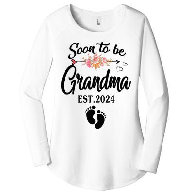 Soon To Be Grandma 2024 Mothers Day For New Grandma Women's Perfect Tri Tunic Long Sleeve Shirt