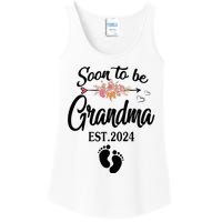 Soon To Be Grandma 2024 Mothers Day For New Grandma Ladies Essential Tank