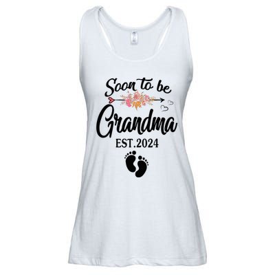 Soon To Be Grandma 2024 Mothers Day For New Grandma Ladies Essential Flowy Tank