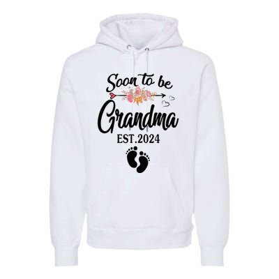 Soon To Be Grandma 2024 Mothers Day For New Grandma Premium Hoodie