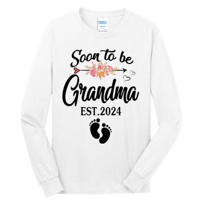 Soon To Be Grandma 2024 Mothers Day For New Grandma Tall Long Sleeve T-Shirt