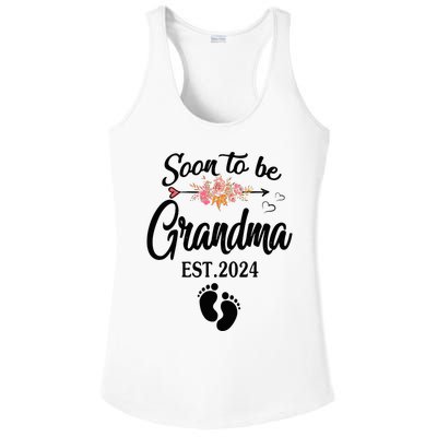 Soon To Be Grandma 2024 Mothers Day For New Grandma Ladies PosiCharge Competitor Racerback Tank