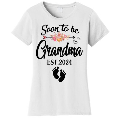 Soon To Be Grandma 2024 Mothers Day For New Grandma Women's T-Shirt