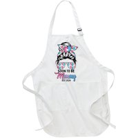 Soon To Be Mommy Est 2024 Messy Bun Pregnancy Announcement Full-Length Apron With Pockets