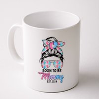 Soon To Be Mommy Est 2024 Messy Bun Pregnancy Announcement Coffee Mug