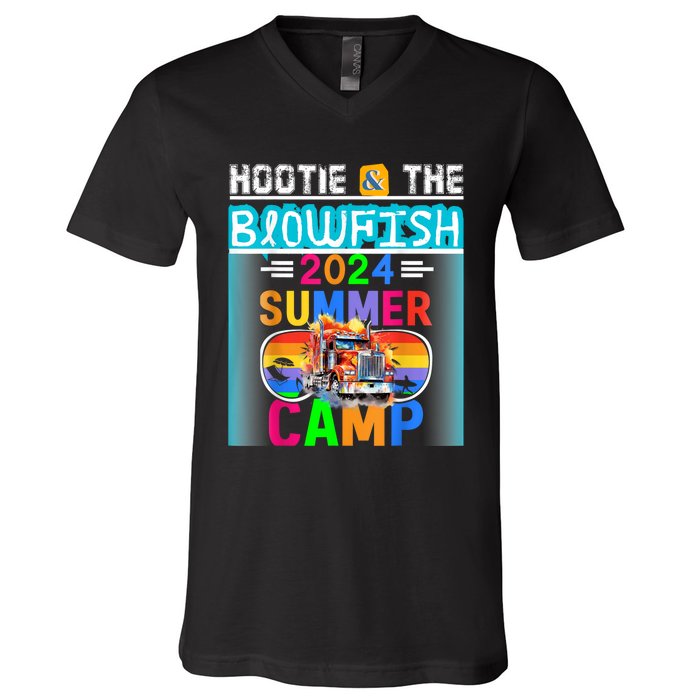 Small & The Blowfish Summer Camp With Trucks V-Neck T-Shirt