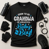 Soon To Be Grandma Of A Baby Promoted to Grandma Cooling Performance Crew T-Shirt