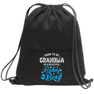 Soon To Be Grandma Of A Baby Promoted to Grandma Sweatshirt Cinch Pack Bag