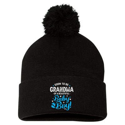 Soon To Be Grandma Of A Baby Promoted to Grandma Pom Pom 12in Knit Beanie