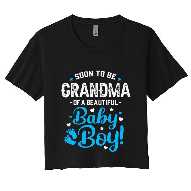 Soon To Be Grandma Of A Baby Promoted to Grandma Crop Top