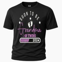 Soon to be Grandma of Twins 2024 For Pregnancy Announcement Cooling Performance Crew T-Shirt