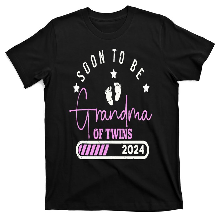 Soon to be Grandma of Twins 2024 For Pregnancy Announcement T-Shirt