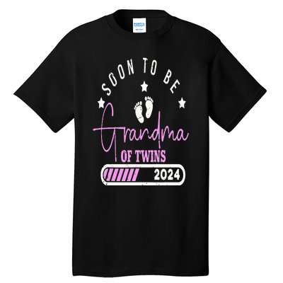 Soon to be Grandma of Twins 2024 For Pregnancy Announcement Tall T-Shirt