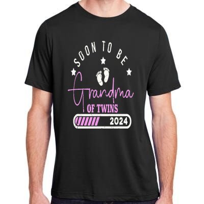 Soon to be Grandma of Twins 2024 For Pregnancy Announcement Adult ChromaSoft Performance T-Shirt