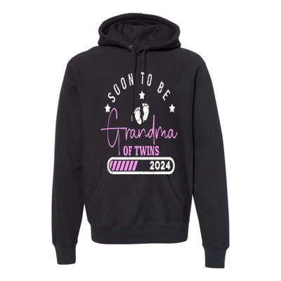 Soon to be Grandma of Twins 2024 For Pregnancy Announcement Premium Hoodie