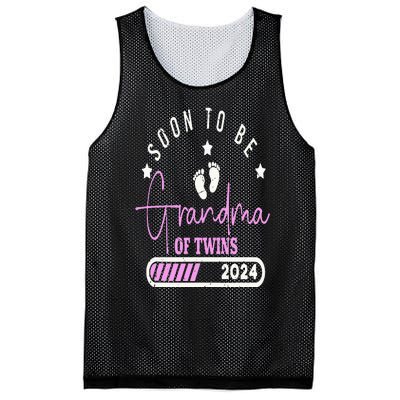 Soon to be Grandma of Twins 2024 For Pregnancy Announcement Mesh Reversible Basketball Jersey Tank