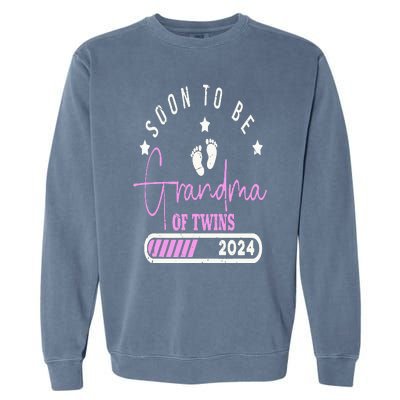 Soon to be Grandma of Twins 2024 For Pregnancy Announcement Garment-Dyed Sweatshirt