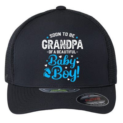 Soon To Be Grandpa Of A Baby Promoted to Grandpa Flexfit Unipanel Trucker Cap