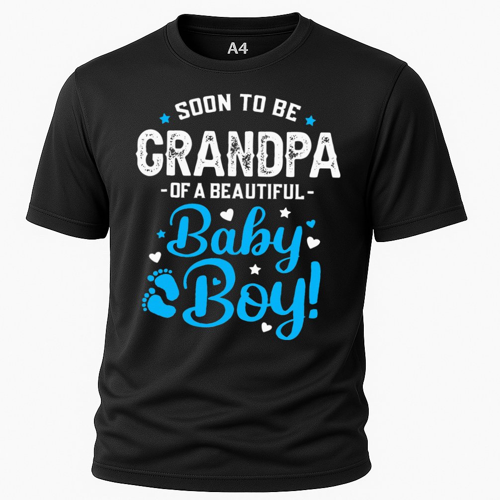 Soon To Be Grandpa Of A Baby Promoted to Grandpa Cooling Performance Crew T-Shirt