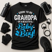 Soon To Be Grandpa Of A Baby Promoted to Grandpa Cooling Performance Crew T-Shirt