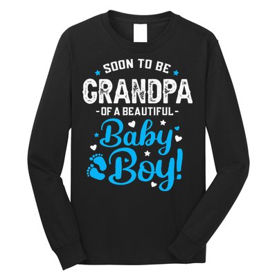 Soon To Be Grandpa Of A Baby Promoted to Grandpa Long Sleeve Shirt
