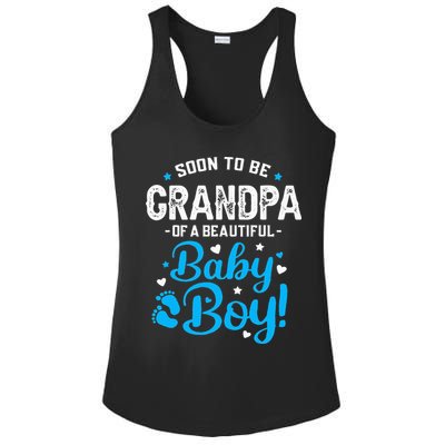 Soon To Be Grandpa Of A Baby Promoted to Grandpa Ladies PosiCharge Competitor Racerback Tank