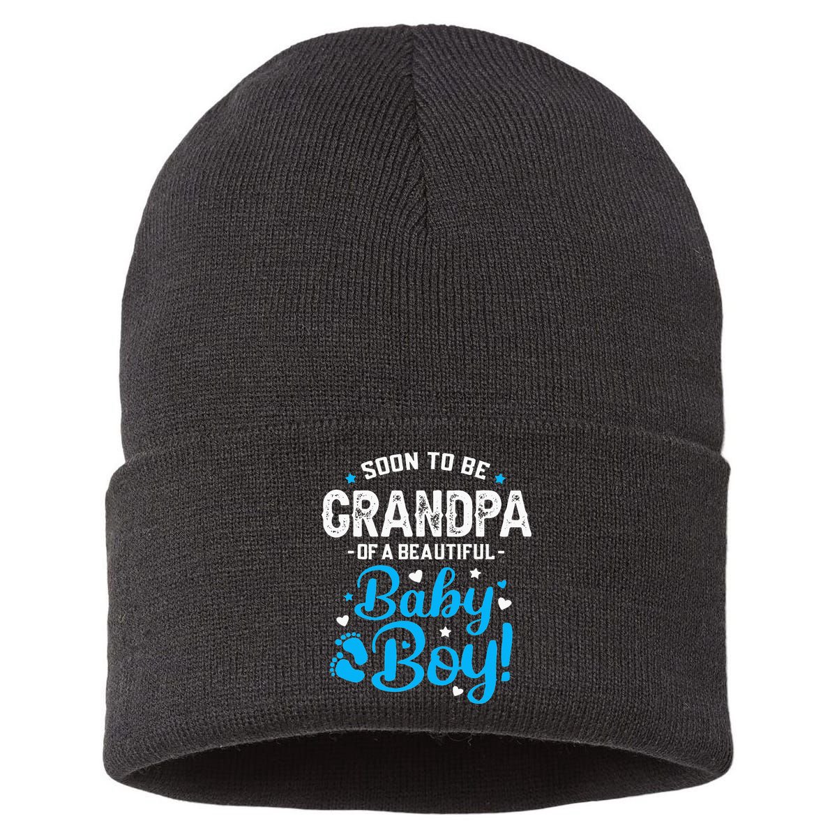Soon To Be Grandpa Of A Baby Promoted to Grandpa Sustainable Knit Beanie