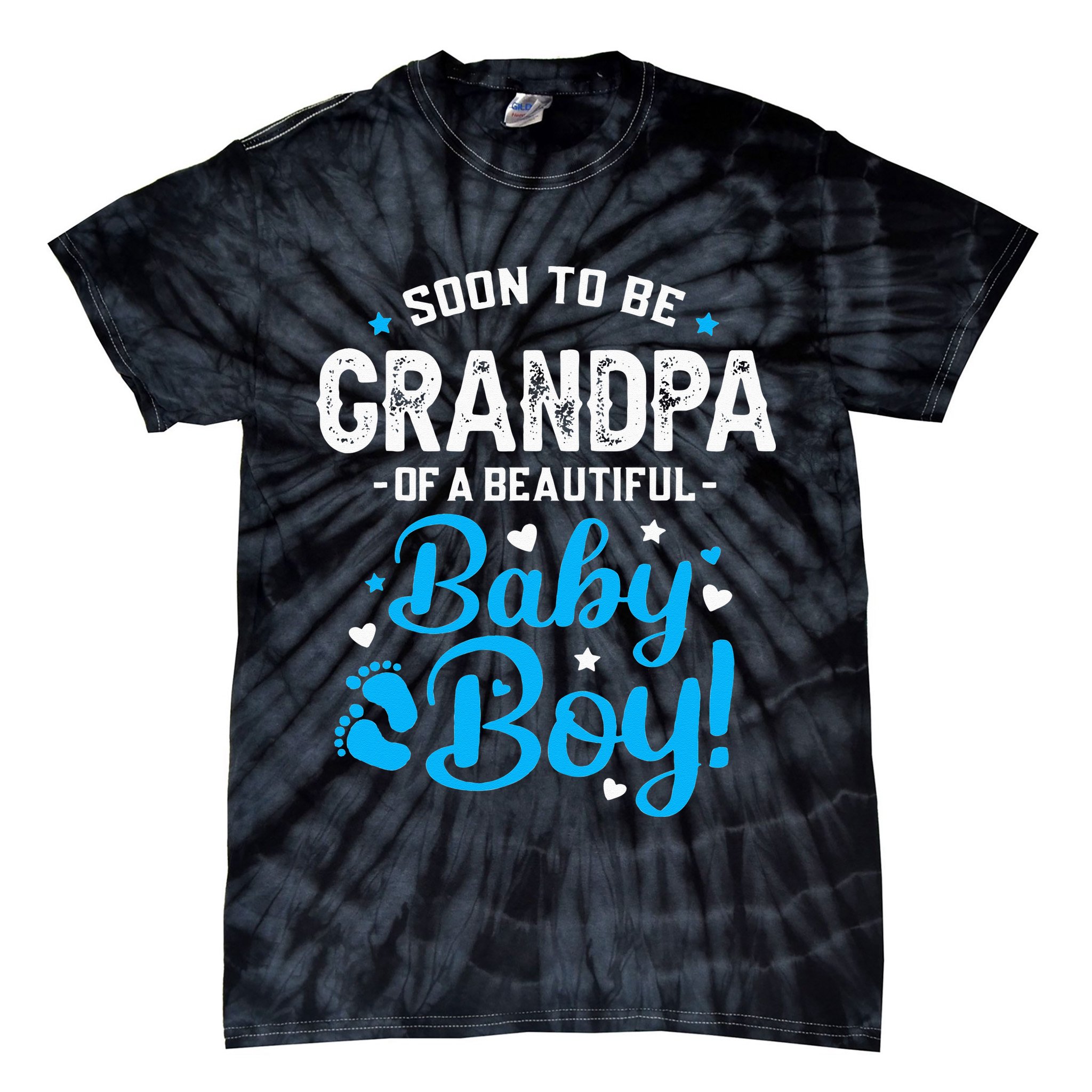 Soon To Be Grandpa Of A Baby Promoted to Grandpa Tie-Dye T-Shirt