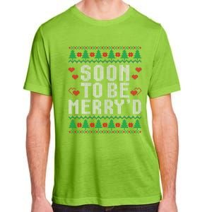 Soon To Be MerryD Engaged Couples Matching Ugly Christmas Adult ChromaSoft Performance T-Shirt