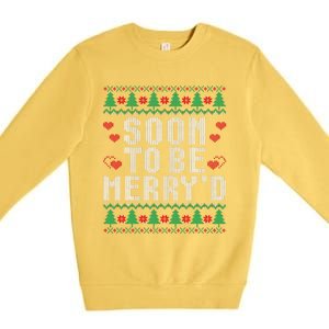 Soon To Be MerryD Engaged Couples Matching Ugly Christmas Premium Crewneck Sweatshirt