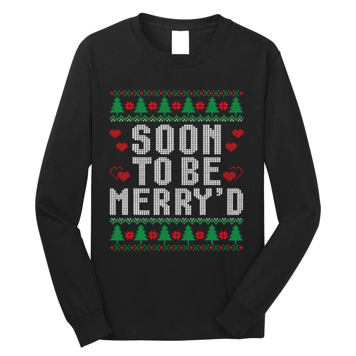 Soon To Be MerryD Engaged Couples Matching Ugly Christmas Long Sleeve Shirt