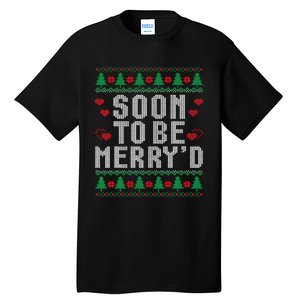 Soon To Be MerryD Engaged Couples Matching Ugly Christmas Tall T-Shirt