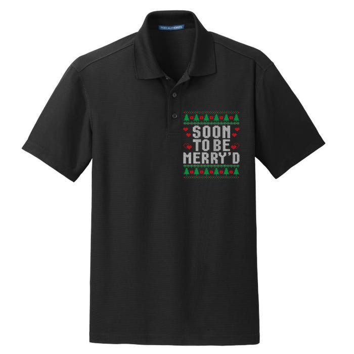 Soon To Be MerryD Engaged Couples Matching Ugly Christmas Dry Zone Grid Polo