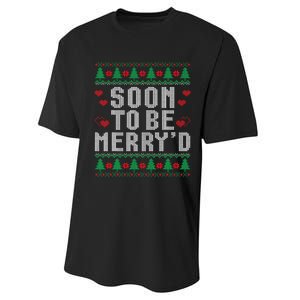 Soon To Be MerryD Engaged Couples Matching Ugly Christmas Performance Sprint T-Shirt