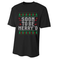 Soon To Be MerryD Engaged Couples Matching Ugly Christmas Performance Sprint T-Shirt