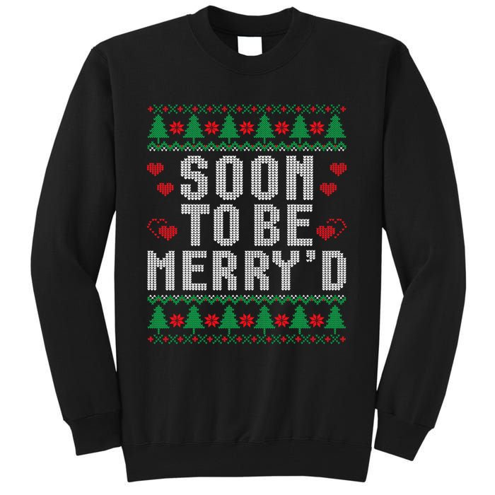 Soon To Be MerryD Engaged Couples Matching Ugly Christmas Tall Sweatshirt