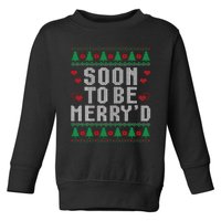 Soon To Be MerryD Engaged Couples Matching Ugly Christmas Toddler Sweatshirt