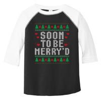 Soon To Be MerryD Engaged Couples Matching Ugly Christmas Toddler Fine Jersey T-Shirt