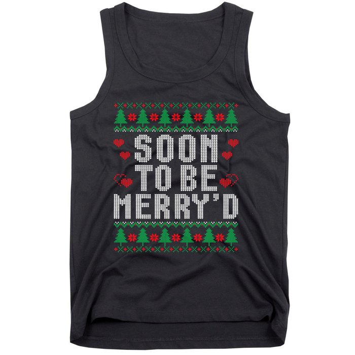 Soon To Be MerryD Engaged Couples Matching Ugly Christmas Tank Top