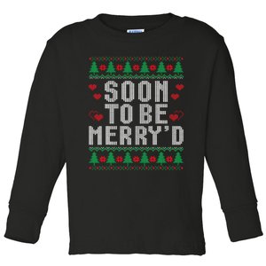 Soon To Be MerryD Engaged Couples Matching Ugly Christmas Toddler Long Sleeve Shirt